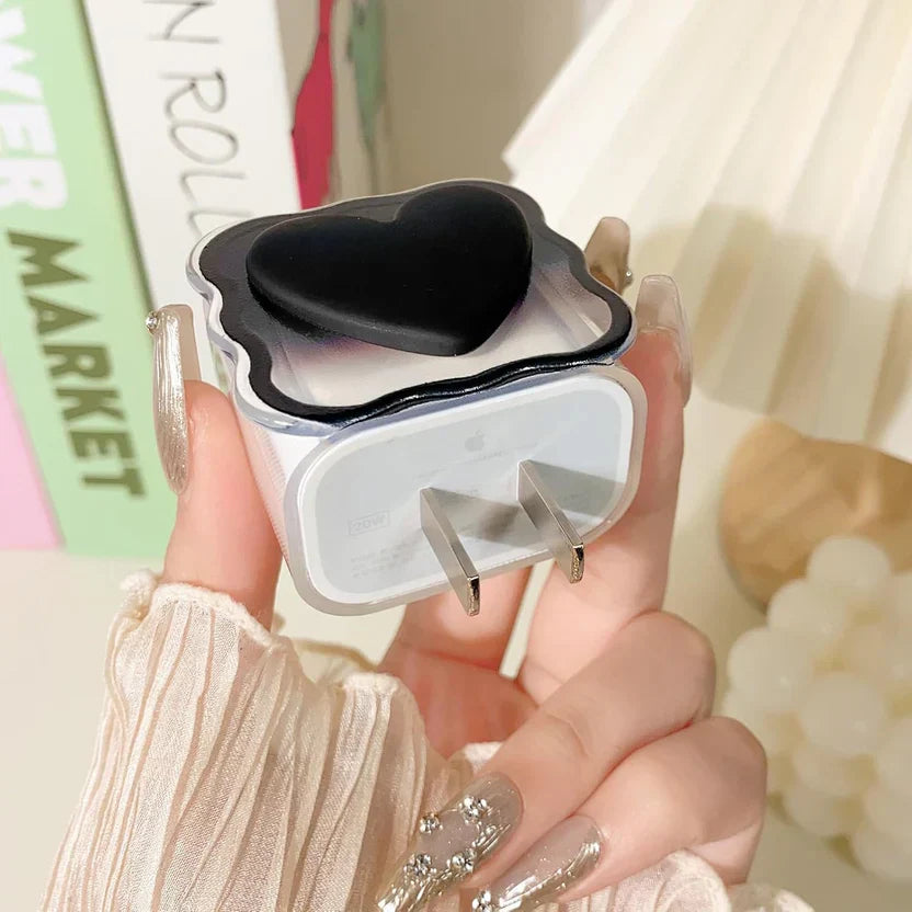 Black Heart Charger Protector